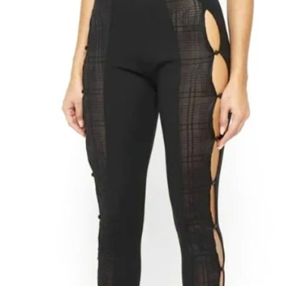 Bandage and Mesh Cut Out Leggings - Never Worn - Picture 2 of 5
